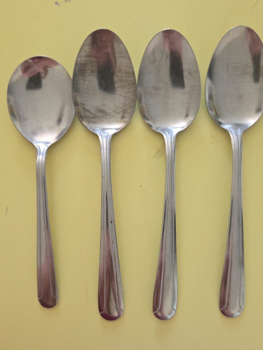 4 Stainless Steel Dining Spoons